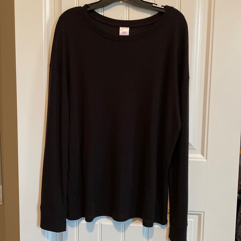No Boundaries Long Sleeve Black Top